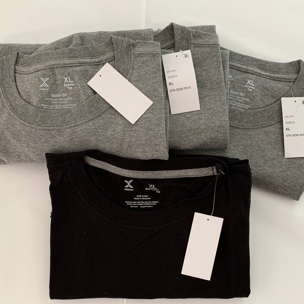Xersion Gray and Black Short Sleeve Tees